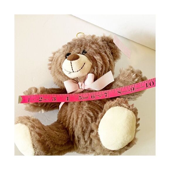 Burton & Burton Teddy Bear Brown Plush w/Pink Ribbon Bow Soft Tags NEW - Picture 10 of 10